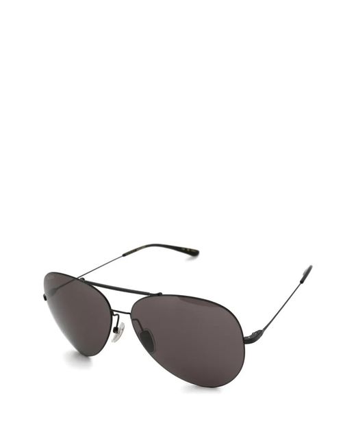 Gucci Black Pilot-Frame Double-Bridge Sunglasses