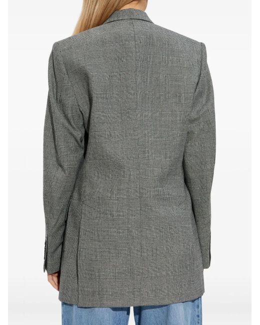 Blazer A Quadri di Vetements in Gray