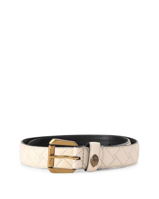 Kurt Geiger White Ceinture À Design Matelassé Et Tête D'Aigle