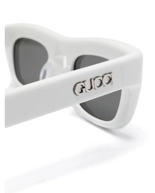 Gucci Gray Square-Frame Sunglasses