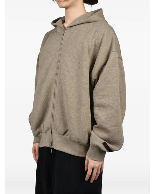 Essentials Natural Zip-Up Hoodie for men