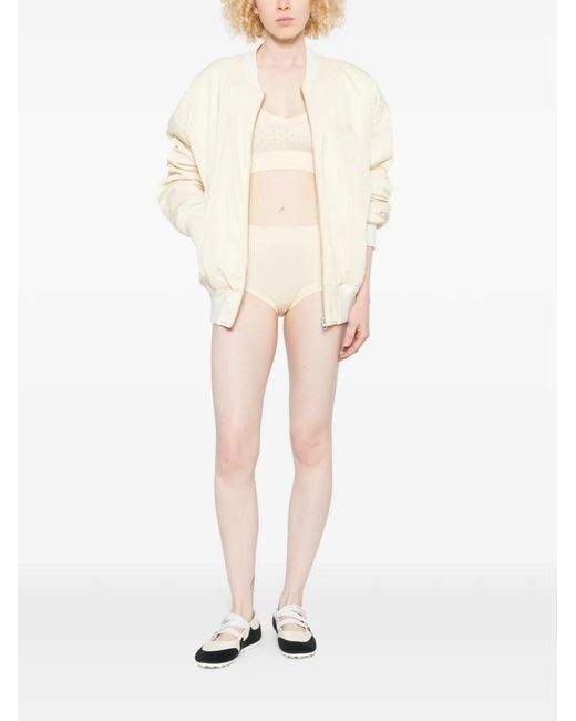 Plan C Natural Ribbed-Waist Short