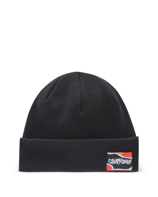 Boss Beanie Mit Patch in Blue für Herren