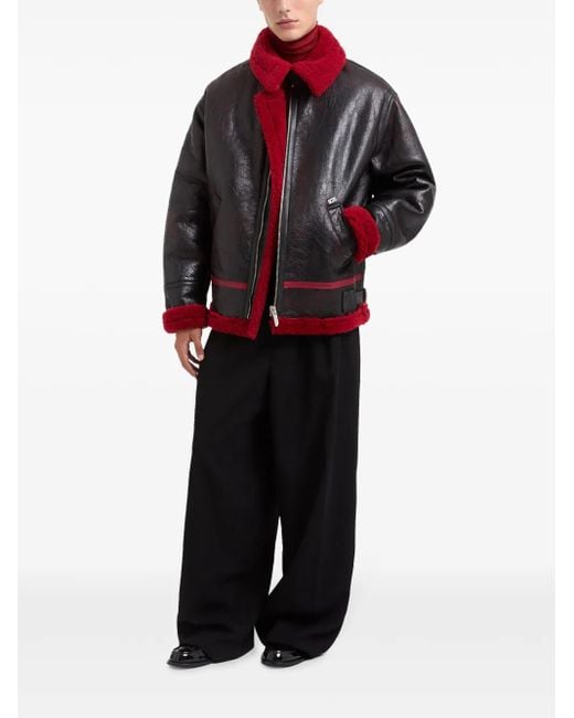 Gcds Black Shearling Jacket
