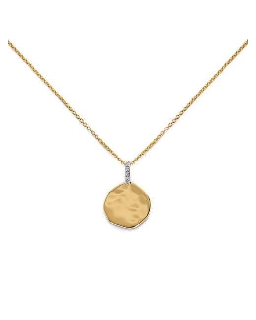 Monica Vinader Metallic Diamond Coin Chain Necklace