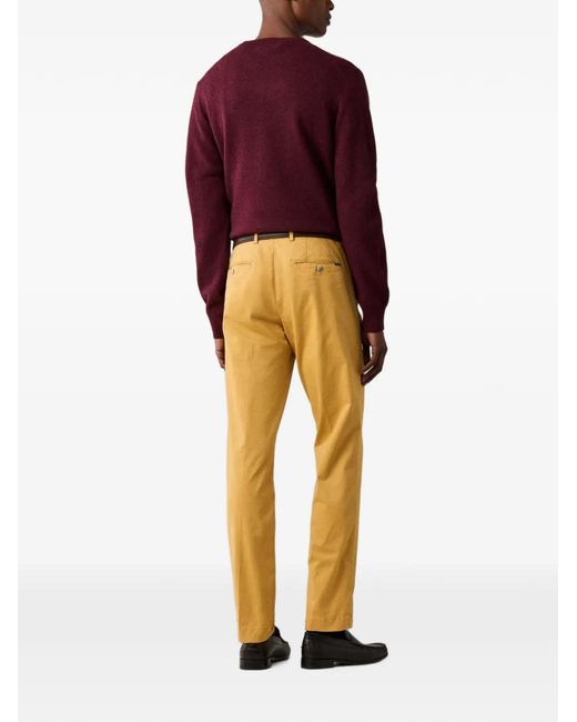 Hackett Yellow Kensington Slim-Fit Chinos for men