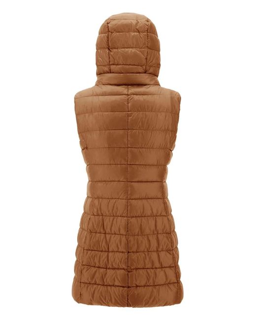 Chaleco Acolchado Con Capucha Herno de color Brown