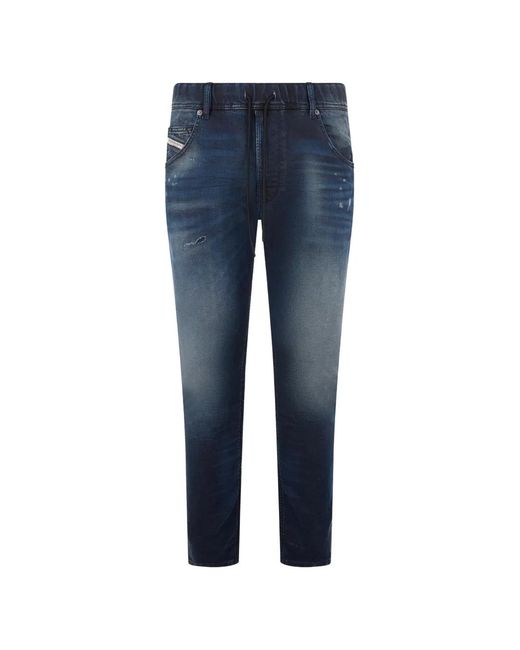 DIESEL Blue Drawstring Jeans for men