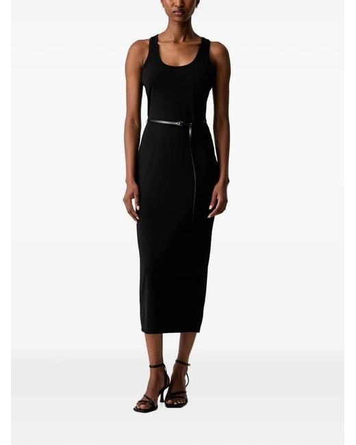 MICHAEL Michael Kors Black Belted Racerback Dress