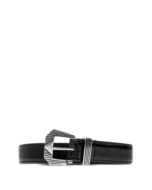 IRO White Patent-Leather Belt