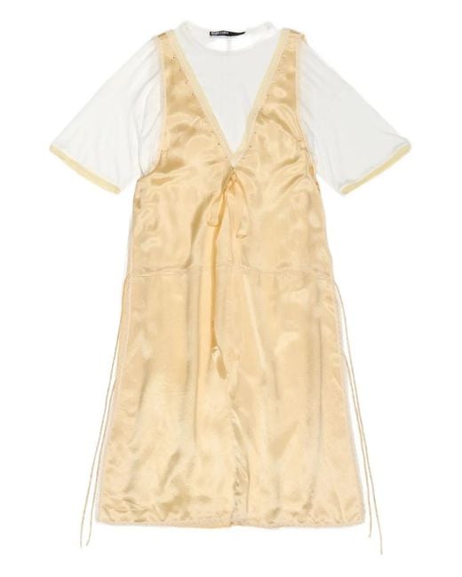 Robe Ornée De Dentelle À Manches Courtes Bimba Y Lola en coloris Natural