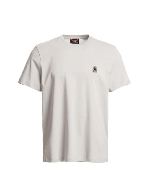 Parajumpers White Logo-Patch T-Shirt for men