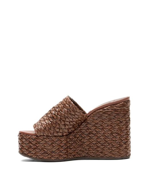Casadei Brown Suncity Woven Wedge Sandals