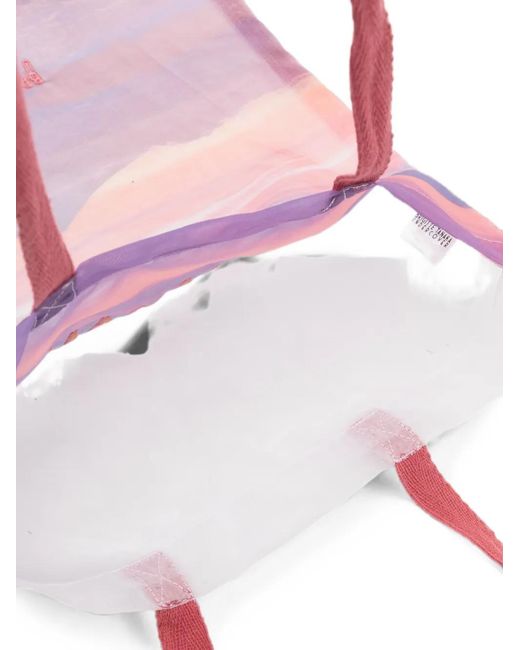Undercover Pink Graphic-Print Sheer Tote Bag