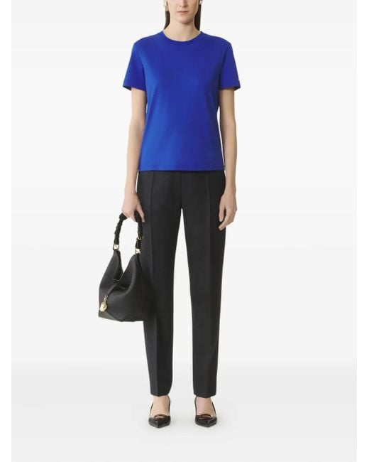 Lanvin Blue Tie-Detail Cotton T-Shirt