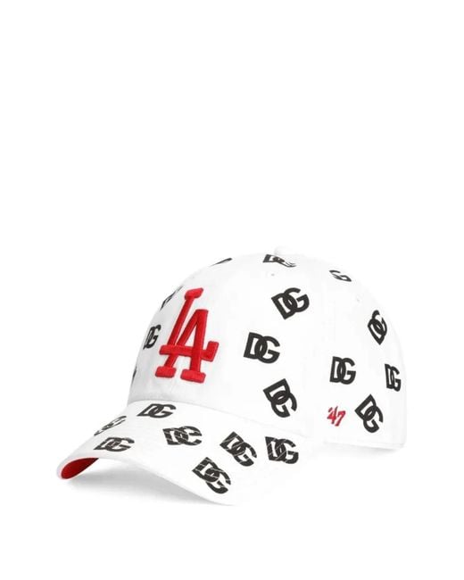 Dolce & Gabbana White X '47 Los Angeles Dodgers Casquette De Baseball