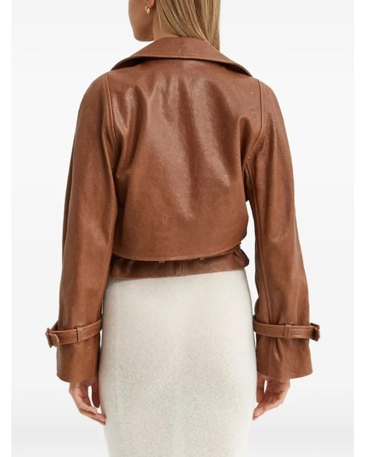 Nour Hammour Brown Hatti Belted Jacket