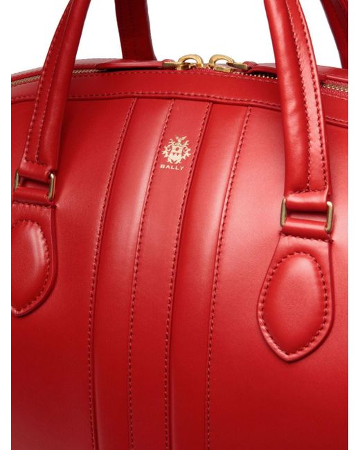 Bally Red Beckett Leather Holdall for men