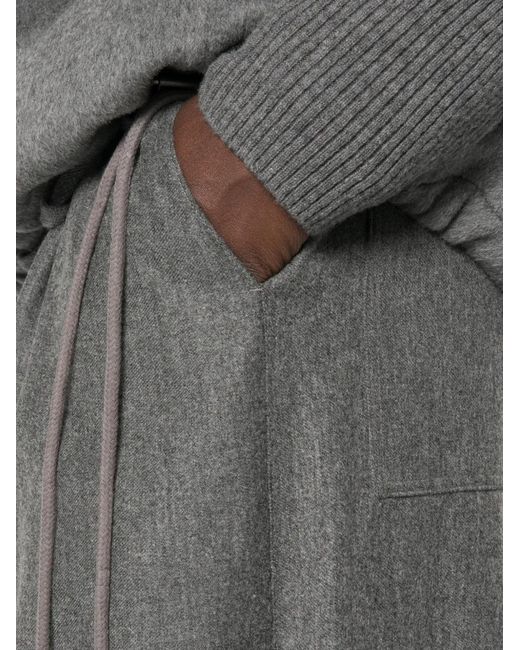 Soeur Gray Hugues Drawstring Wide-Leg Palazzo Pants