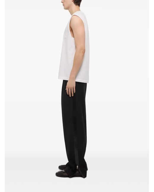 Helmut Lang White Embossed Tank.Rounde for men