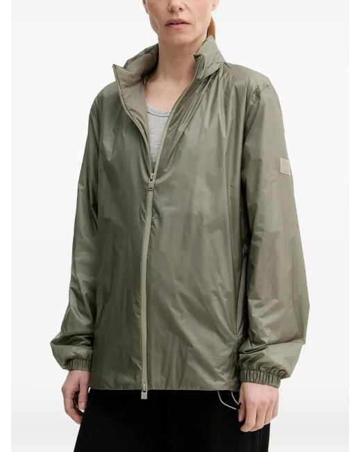 Rains Green Zip-Front Lightweight Jacket
