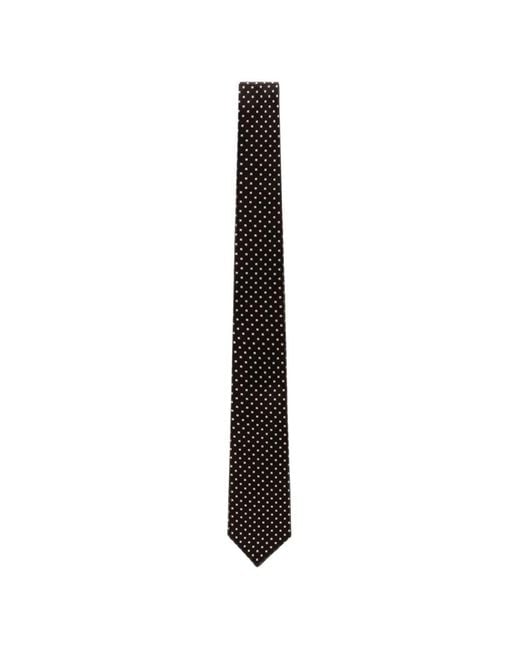 Corbata A Cuadros Micro Tom Ford de hombre de color White