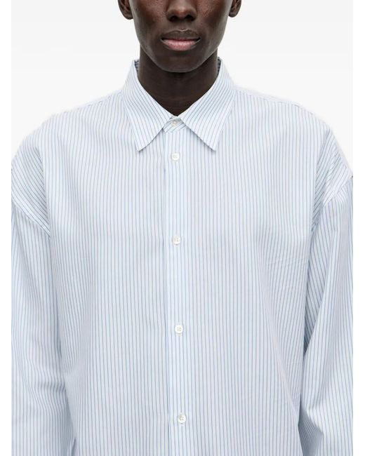 BERNER KUHL White Striped Button Shirt for men