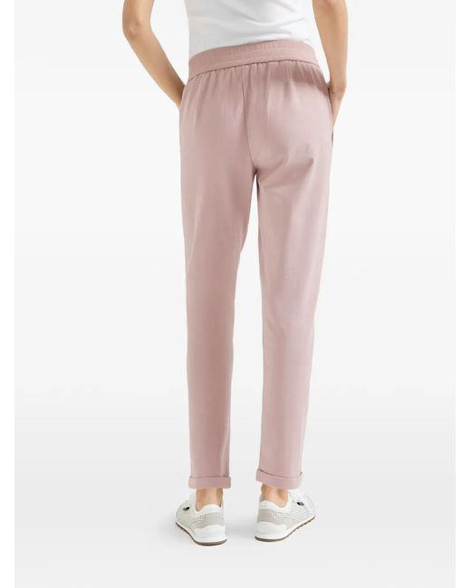 Brunello Cucinelli Pink Drawstring Track Pants