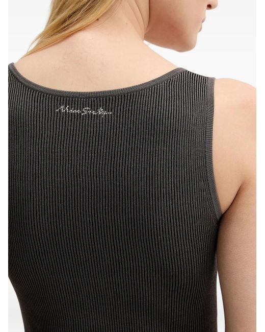 Miss Sixty Geribbelde Mini-Jurk in het Black