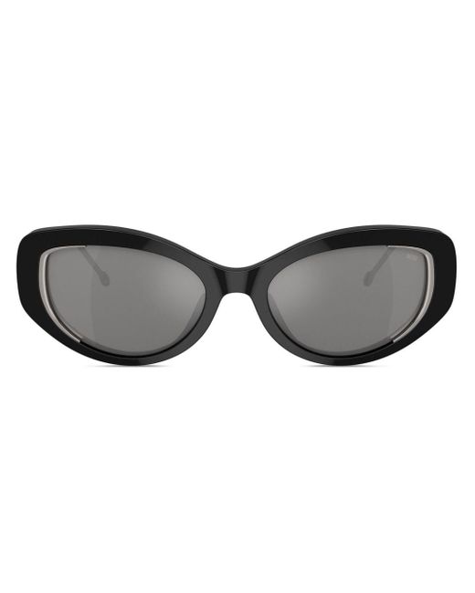 DIESEL Black Logo-plaque Cat-eye Sunglasses