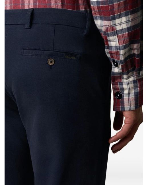 Brooks Brothers Blue Cotton-Blend Trousers for men