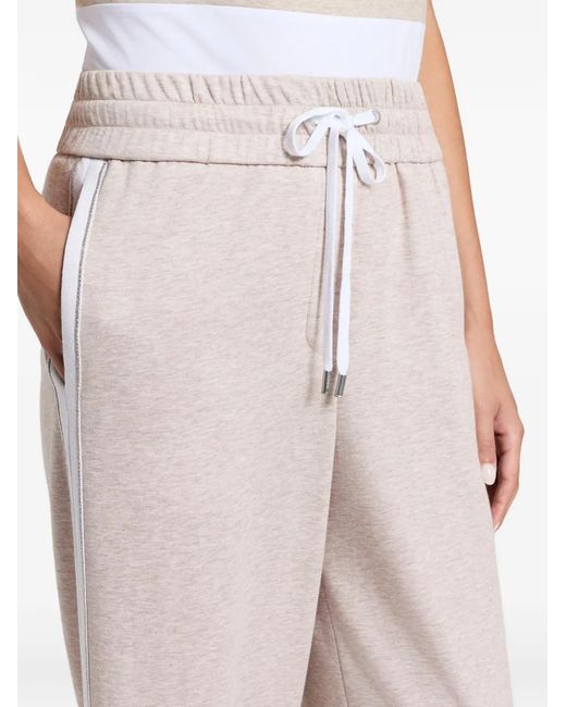 Peserico Pink Pantalon De Jogging À Lien De Resserrage