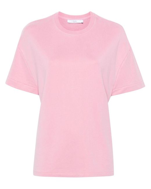 IRO Edweena Crew-neck T-shirt in het Pink