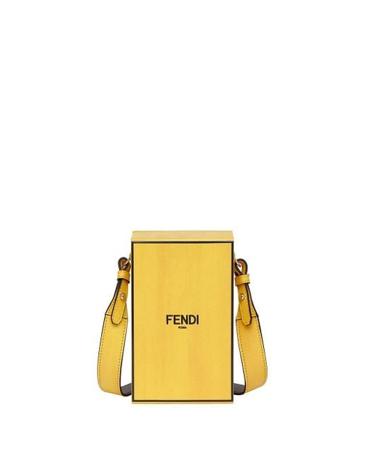 Fendi Yellow Vertical Box Shoulder Bag for men