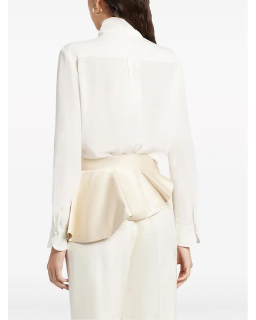 BITE STUDIOS Natural Asymmetric Ruffled Belt