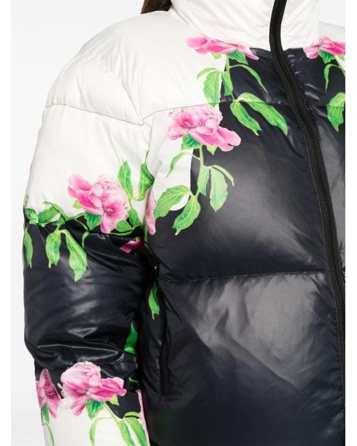 Cynthia Rowley Multicolor Gefütterte Jacke mit Blumen-Print