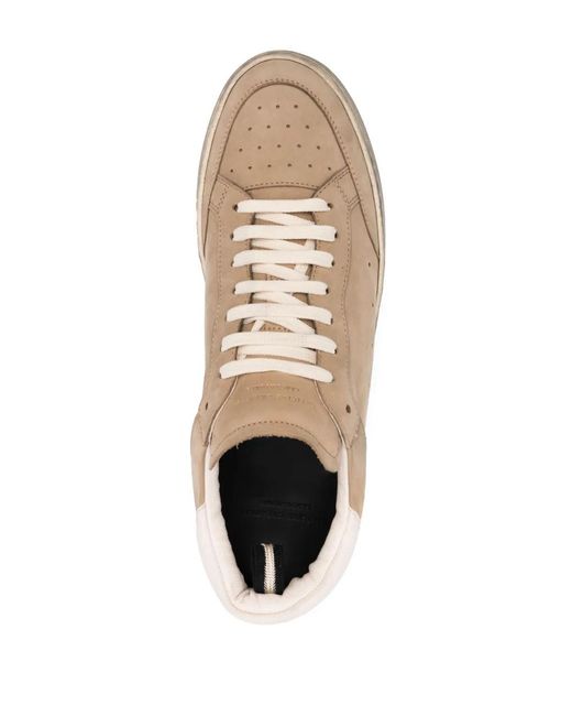 Officine Creative Natural Lace-Up Leather Sneakers for men