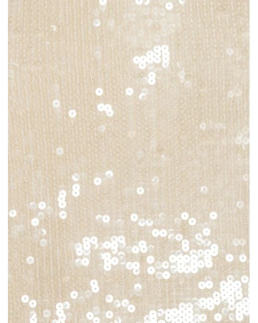 ROTATE BIRGER CHRISTENSEN スパンコール ミニドレス Natural