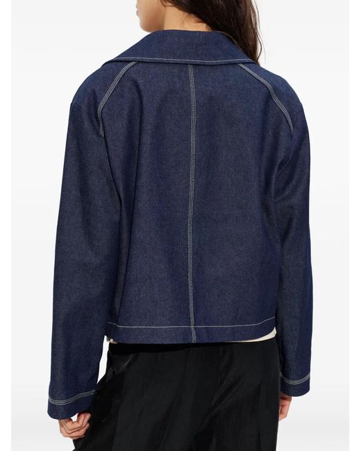 Paul Smith Blue Buttoned Cotton Jacket
