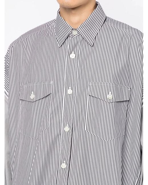 Camisa Oversize A Rayas Facetasm de hombre de color Gray