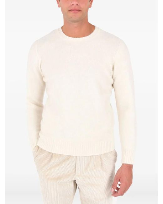 Drumohr White Crew-Neck Sweater for men