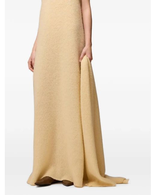 RETORI White Robe Mi-Longue En Cachemire Brossé