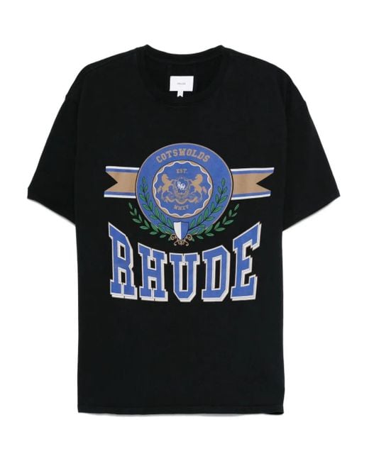 メンズ Rhude プリント Tシャツ Black
