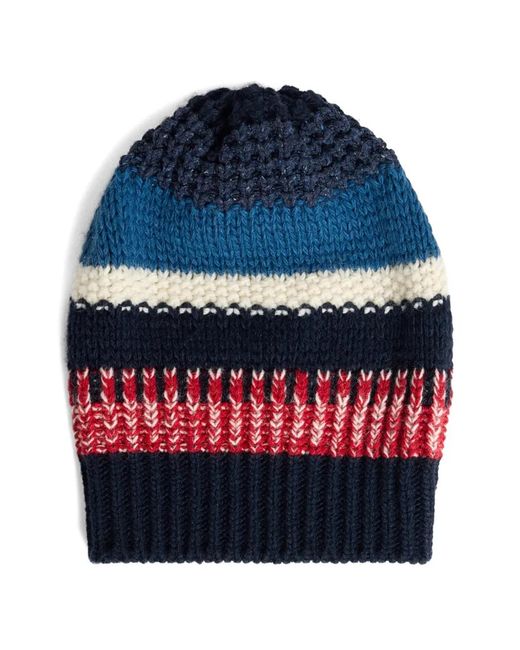 DSquared² Blue Knit Beanie Hat for men