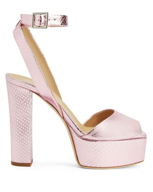 Giuseppe Zanotti Pink Betty 120mm Platform Sandals
