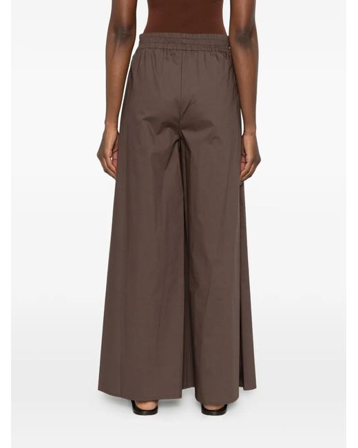 Marc Ellis Brown Elasticated-Waistband Pleated-Design Trousers