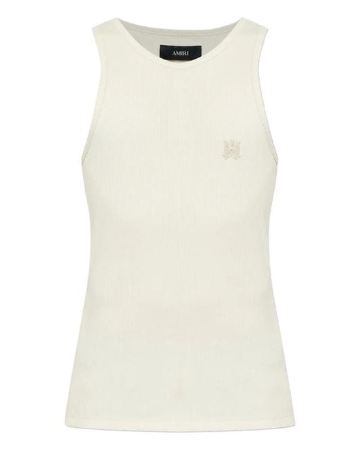 Amiri Natural Ribbed Sleeveless Top for men