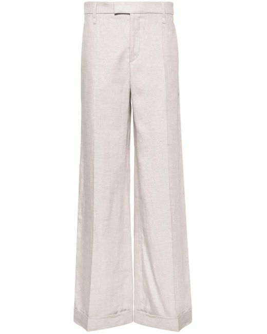 Pantalon ample à détails en lurex Brunello Cucinelli en coloris White