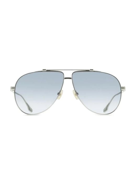 Victoria Beckham Blue Pilot-Frame Sunglasses