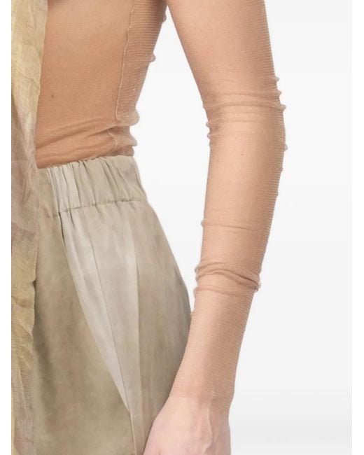 Cortana Natural Cisne Tulle Long-Sleeved Sweater